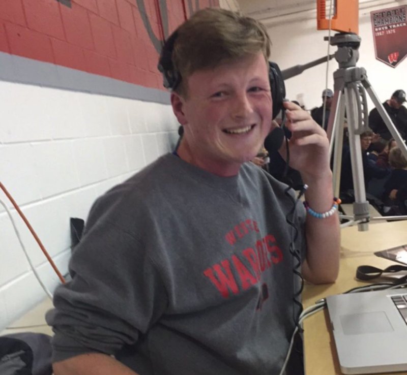JD during a High School broadcast